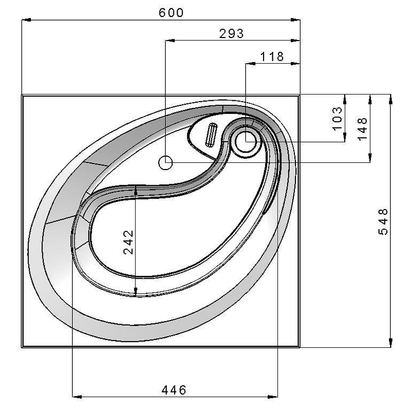 Раковина Grossman Alvaro 55 1605501 на стиральную машину Белая от магазина ЛесКонПром.ру