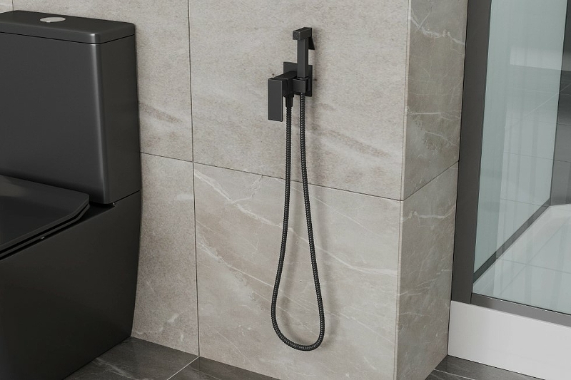 Гигиенический душ со смесителем Rush Thira TR3635-99Black Черный матовый от магазина ЛесКонПром.ру