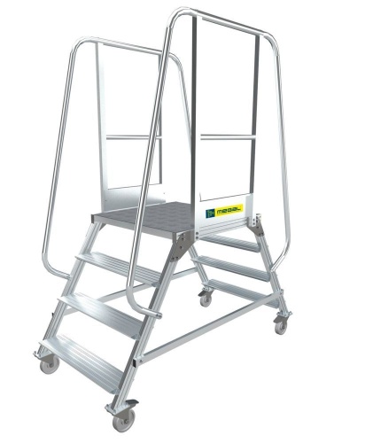 МОСТИК ПЕРЕХОДНЫЙ АЛЮМИНИЕВЫЙ С ДВУМЯ ПОРУЧНЕМЯ  MEGAL МПА-2-1,0 от магазина ЛесКонПром.ру