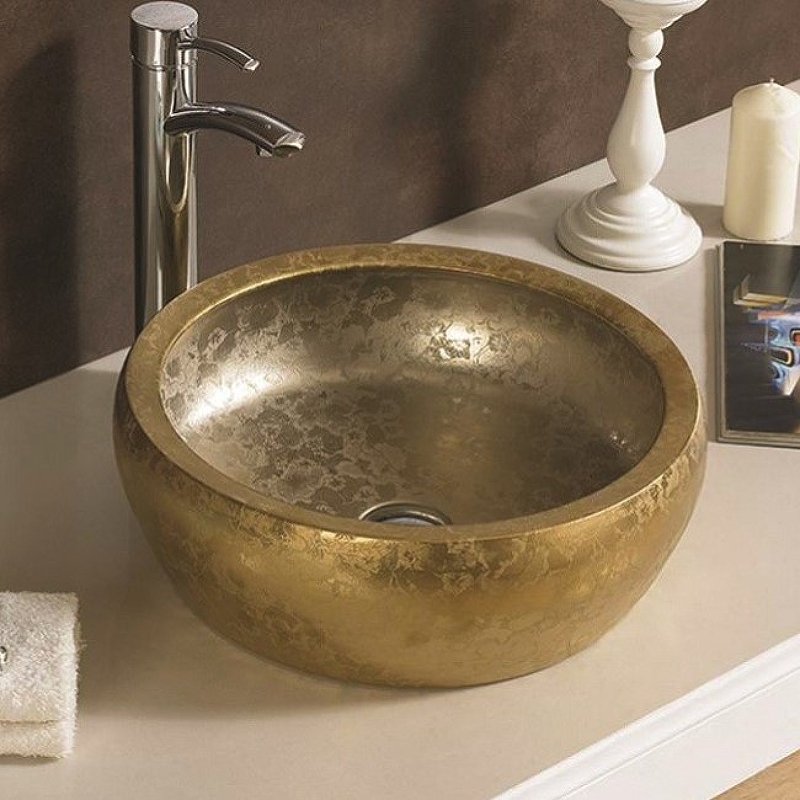 Раковина-чаша CeramaLux 41 J2023 Золотая матовая от магазина ЛесКонПром.ру