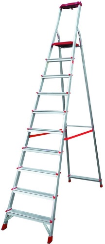 Стремянка алюминиевая профессиональная с органайзером Новая Высота 10 ступеней (арт. 3115110) от магазина ЛесКонПром.ру