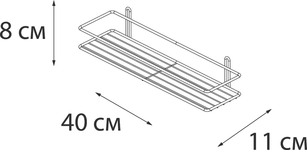 Полка Fixsen FX-730-1 прямая, хром от магазина ЛесКонПром.ру