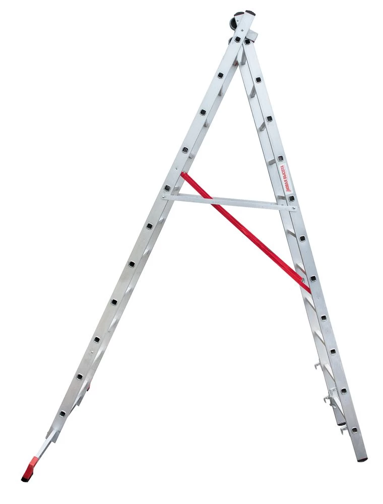 Лестница алюминиевая двухсекционная индустриальная Новая Высота 2x12 арт. 5220212 от магазина ЛесКонПром.ру