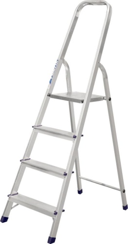 Стремянка алюминиевая с чехлом органайзером Алюмет 4 ступени арт. Ам704 АК от магазина ЛесКонПром.ру