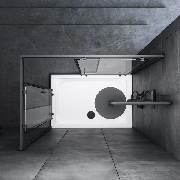 Душевой уголок AM.PM 120х80х200 см черный профиль от магазина ЛесКонПром.ру