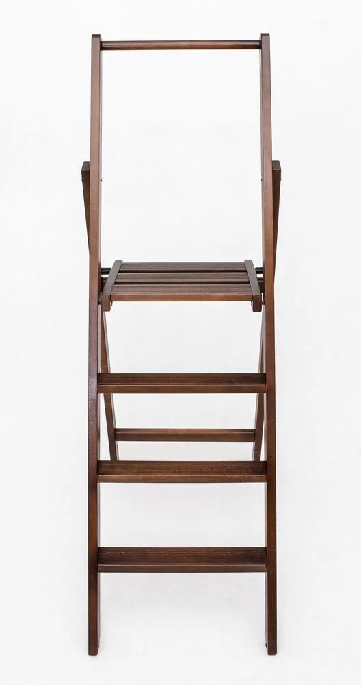 Стремянка деревянная Hoz-Block Батя 4 ступени Венге (арт. СДБ-4В) от магазина ЛесКонПром.ру