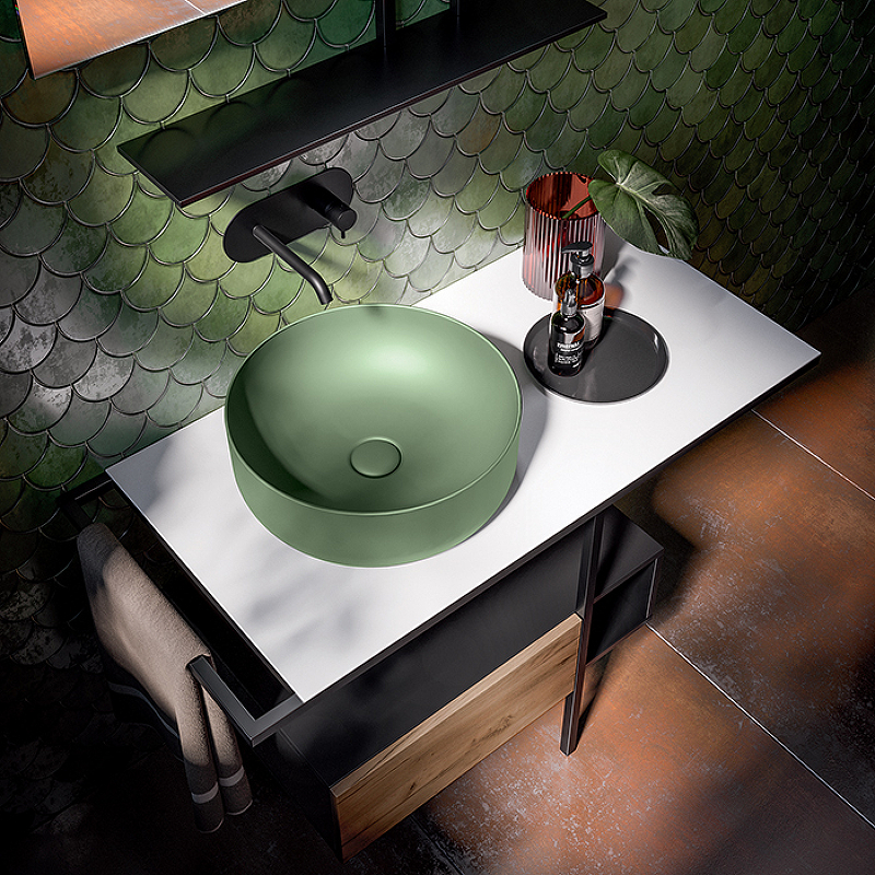 Раковина-чаша Kerasan Nolita 40 534411 Verde muschio от магазина ЛесКонПром.ру