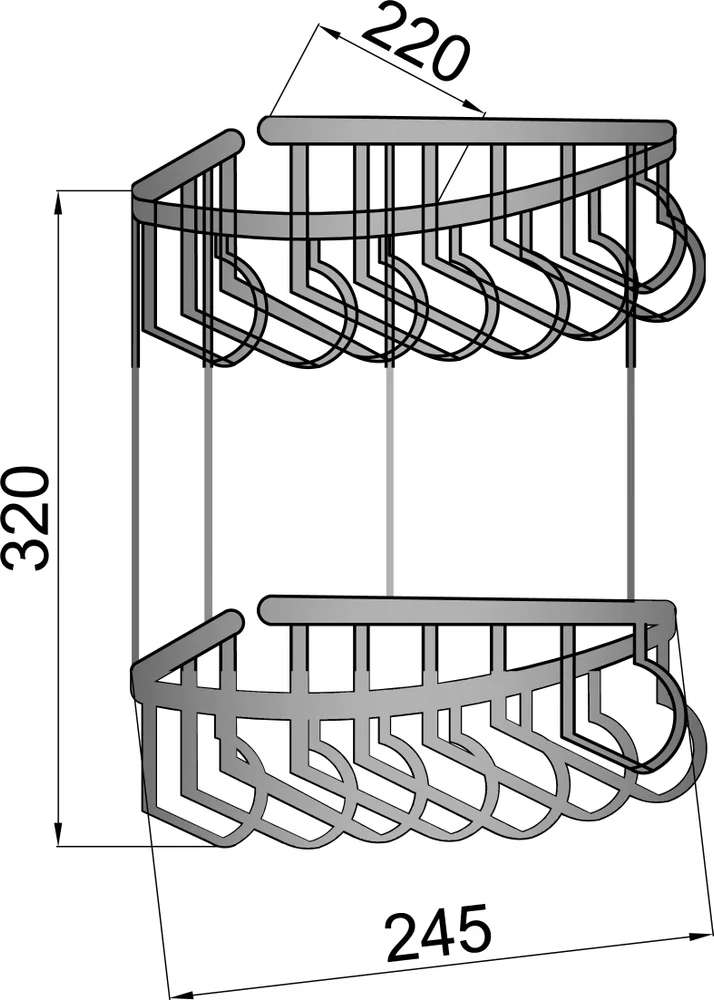 Полка Boheme Brillante 10453 от магазина ЛесКонПром.ру
