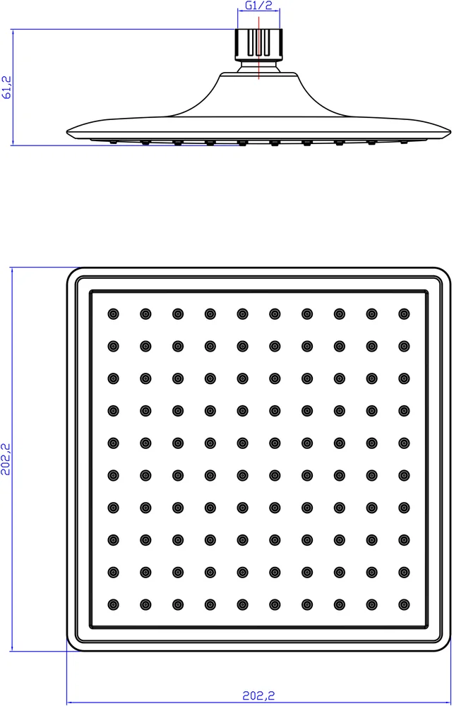 Верхний душ Lemark LM8035C от магазина ЛесКонПром.ру