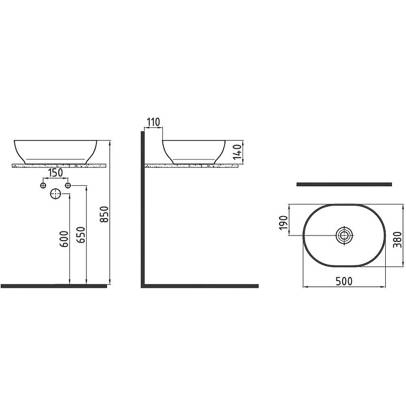 Раковина-чаша Bien Motto 50 MTLG05001FD0W5000 Белая от магазина ЛесКонПром.ру