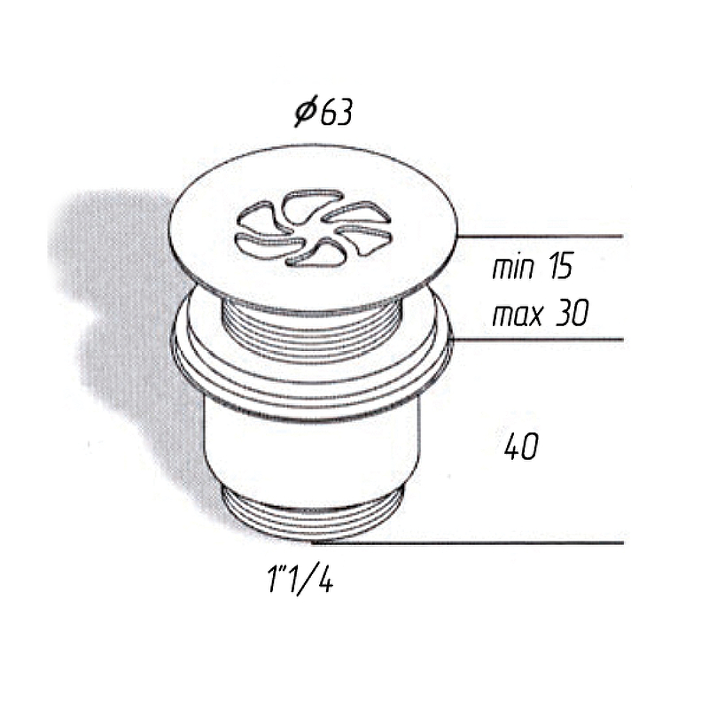 Донный клапан Migliore Ricambi 17944 Бронза от магазина ЛесКонПром.ру