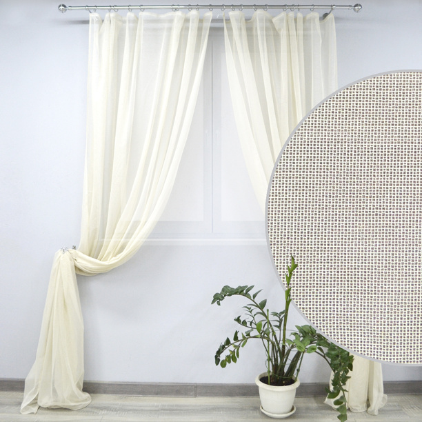 Штора-тюль Ницца 200х280 см крем от магазина ЛесКонПром.ру