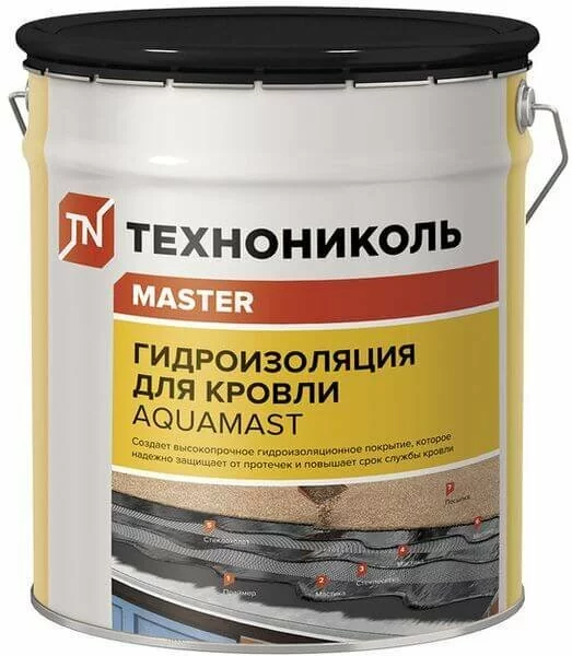 Мастика битумно-резиновая AquaMast 18 кг от магазина ЛесКонПром.ру