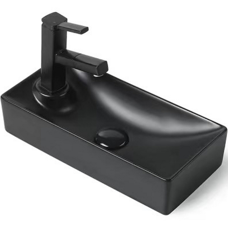 Раковина SantiLine 43 L SL-2009LMB Черная матовая от магазина ЛесКонПром.ру