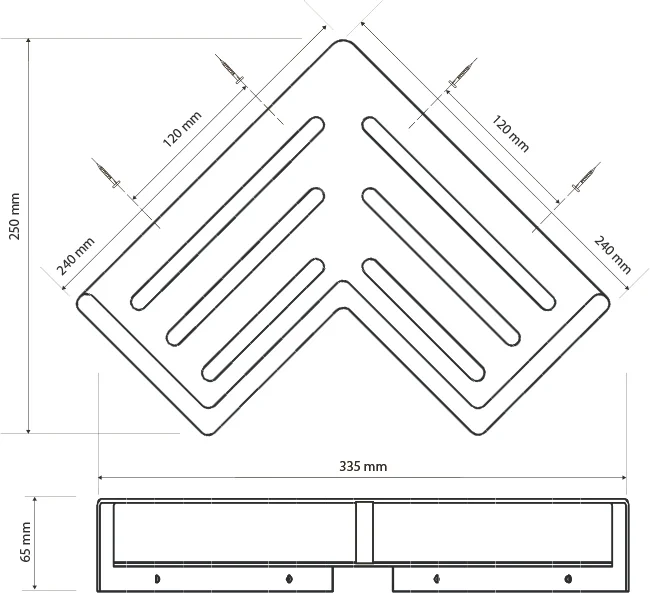 Полка Bemeta Cytro 146208212 для душа, угловая от магазина ЛесКонПром.ру