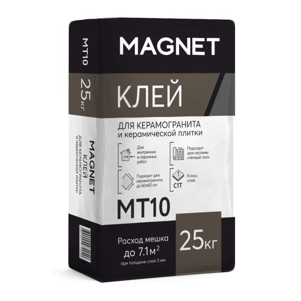 Клей для плитки MAGNET MT 10, 25 кг от магазина ЛесКонПром.ру