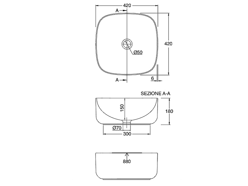 Раковина-чаша Scarabeo 42 5501 Белая от магазина ЛесКонПром.ру