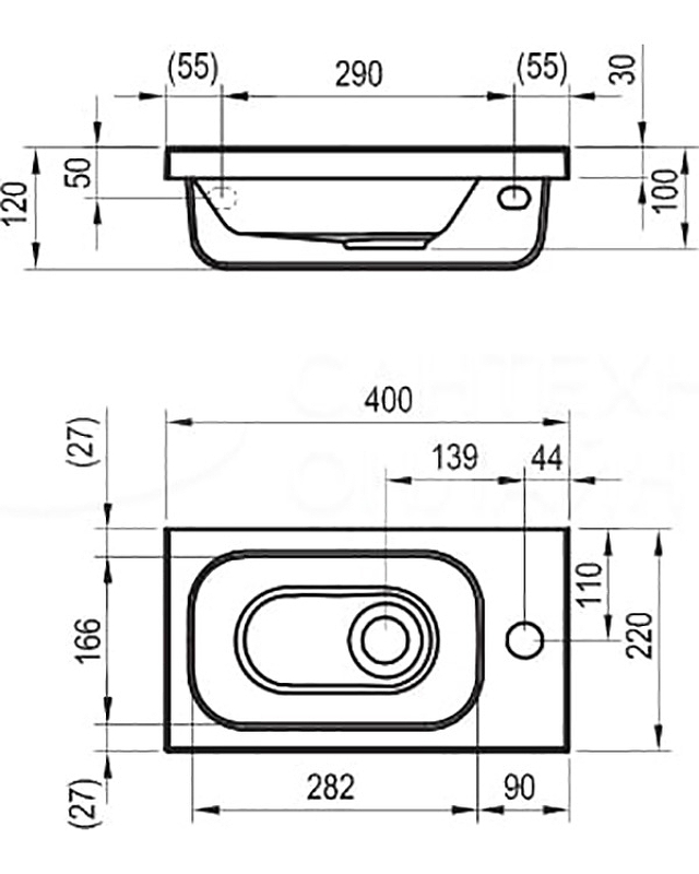 Раковина Ravak Chrome 40 R XJGP1100000 Белая от магазина ЛесКонПром.ру
