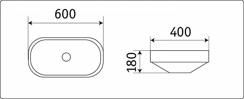 Раковина CeramaLux 60 5006CMB Черная матовая от магазина ЛесКонПром.ру