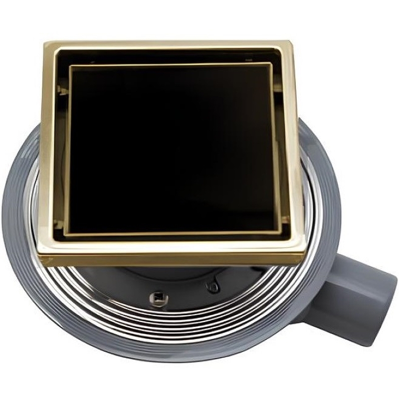 Душевой трап Pestan Confluo Standard 13000152 с решеткой Черный Золото глянец от магазина ЛесКонПром.ру