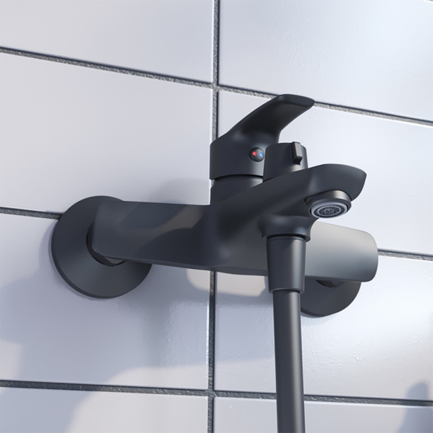 Смеситель для ванны IDDIS Ray черный от магазина ЛесКонПром.ру