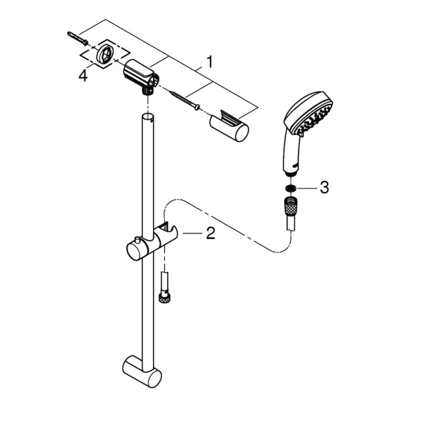 Душевой гарнитур GROHE Ntempesta от магазина ЛесКонПром.ру